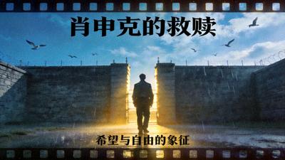 电影《肖申克的救赎》海报，希望与自由的象征