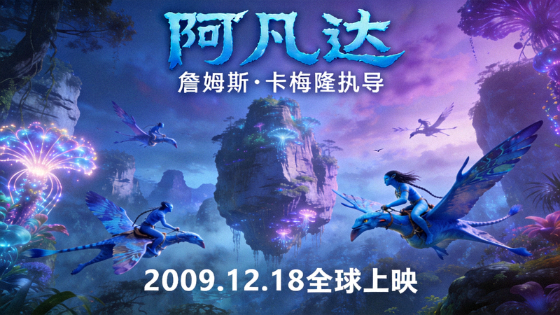 精选电影《阿凡达》海报，奇幻外星世界与3D视觉效果